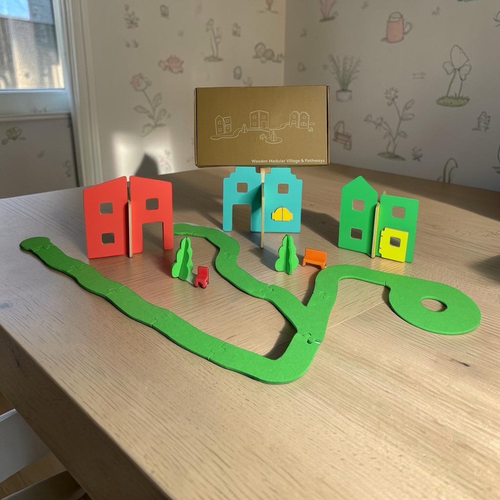 Lovevery Wooden Modular Village Pathways Montessori Connector Toy Learning